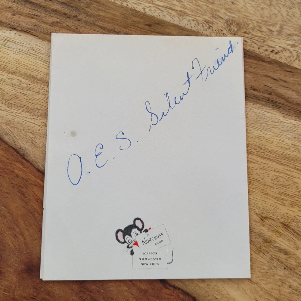 Vintage Secret Pal hello greeting card